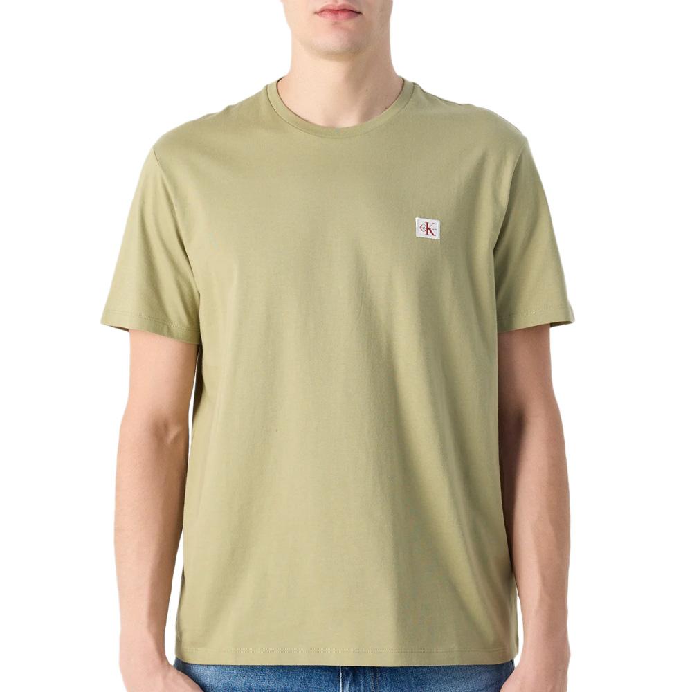 Camiseta hombre verde Calvin Klein Jeans Insignia años 30 barato