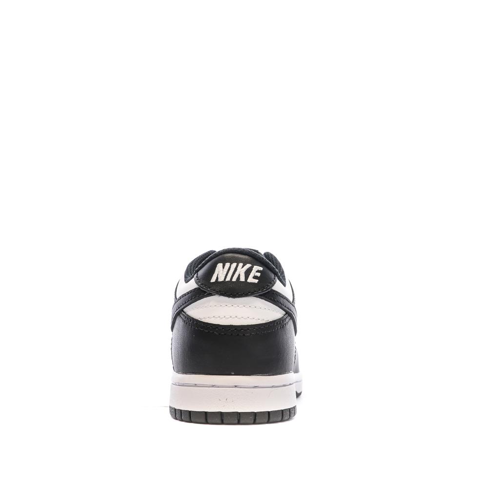 Baskets Blanches/Noires Garçon Nike Dunk Low vue 3