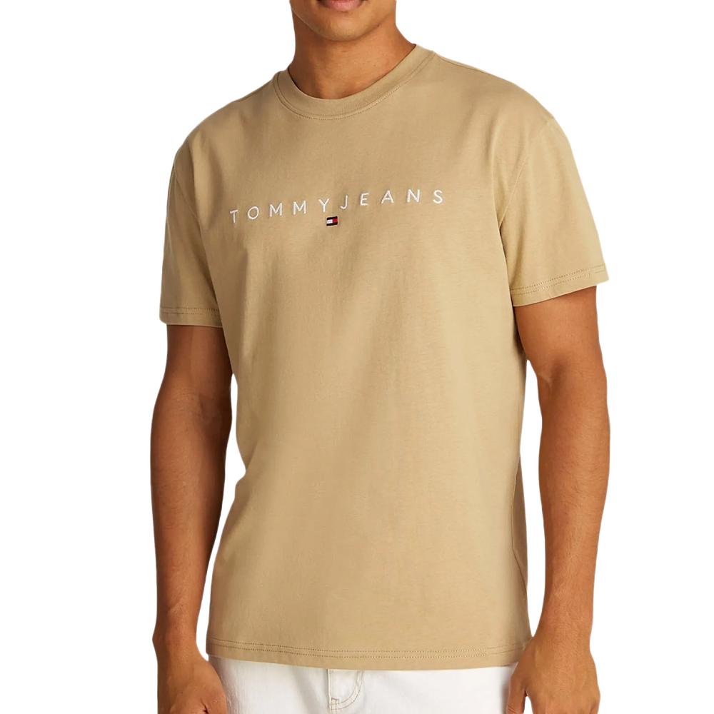 T-Shirt Beige Homme Tommy Hilfiger Reg Linearss pas cher