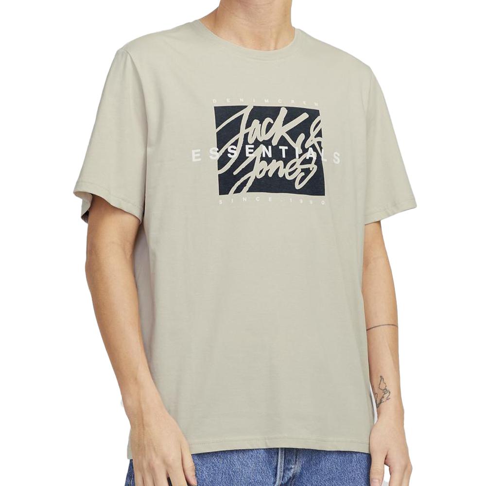 T-shirt Beige/Noir Homme Jack & Jones Colton pas cher