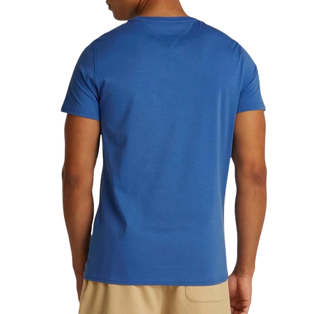 T-shirt Bleu Homme Tommy Hilfiger Tjm Xslim Jersey vue 2