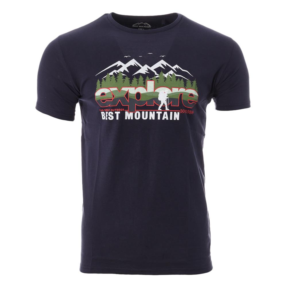 T-shirt Marine Homme Best Mountain 2002 pas cher