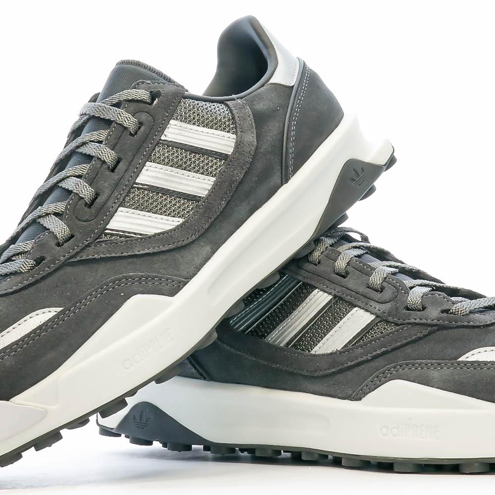 Baskets Grise Homme Adidas Indoor vue 7
