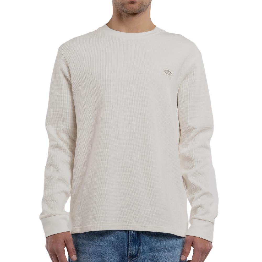 Teddy Smith Waffle White Sweater affordable