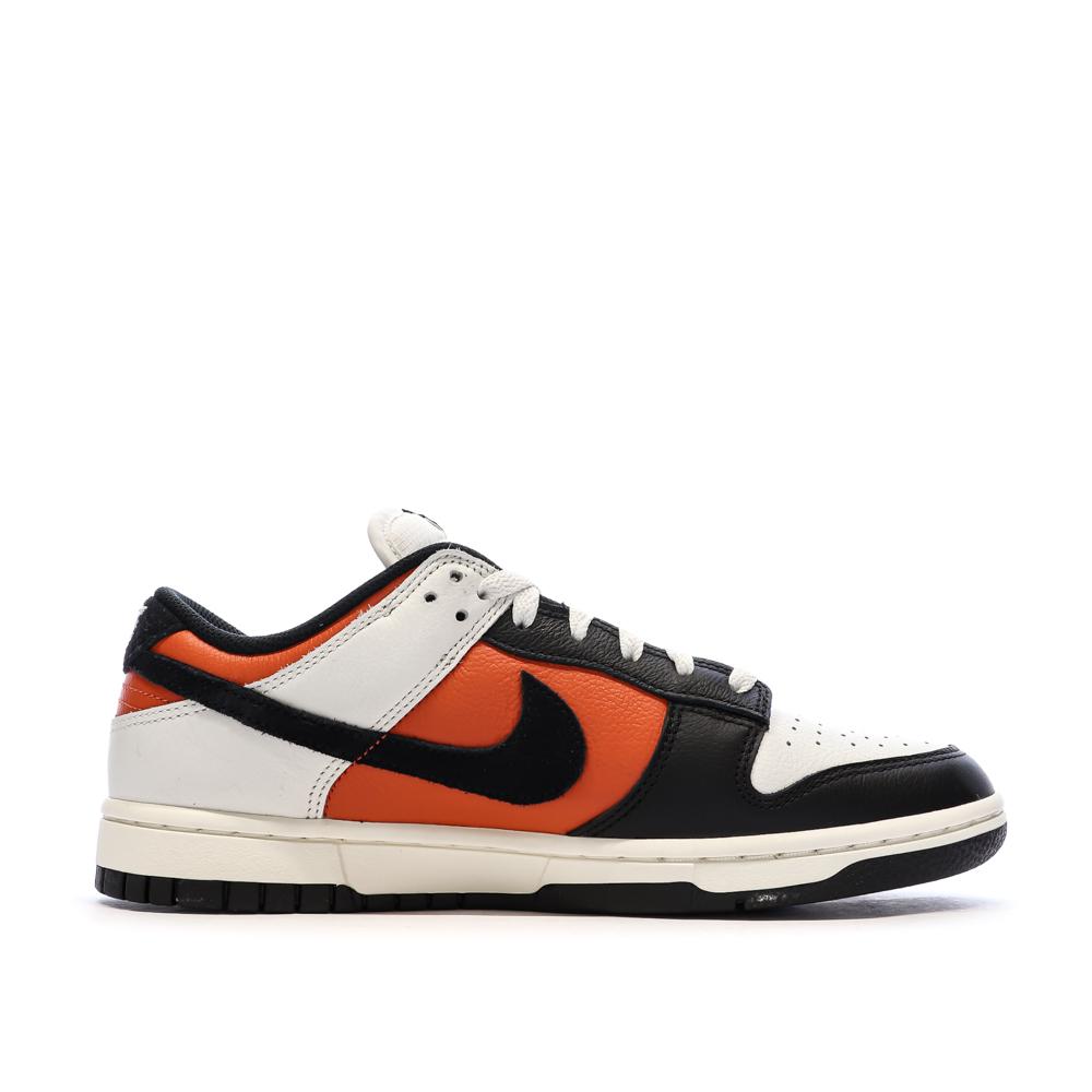 Dunk Low Retro Blanc/Noir/Orange Homme Nike vue 2