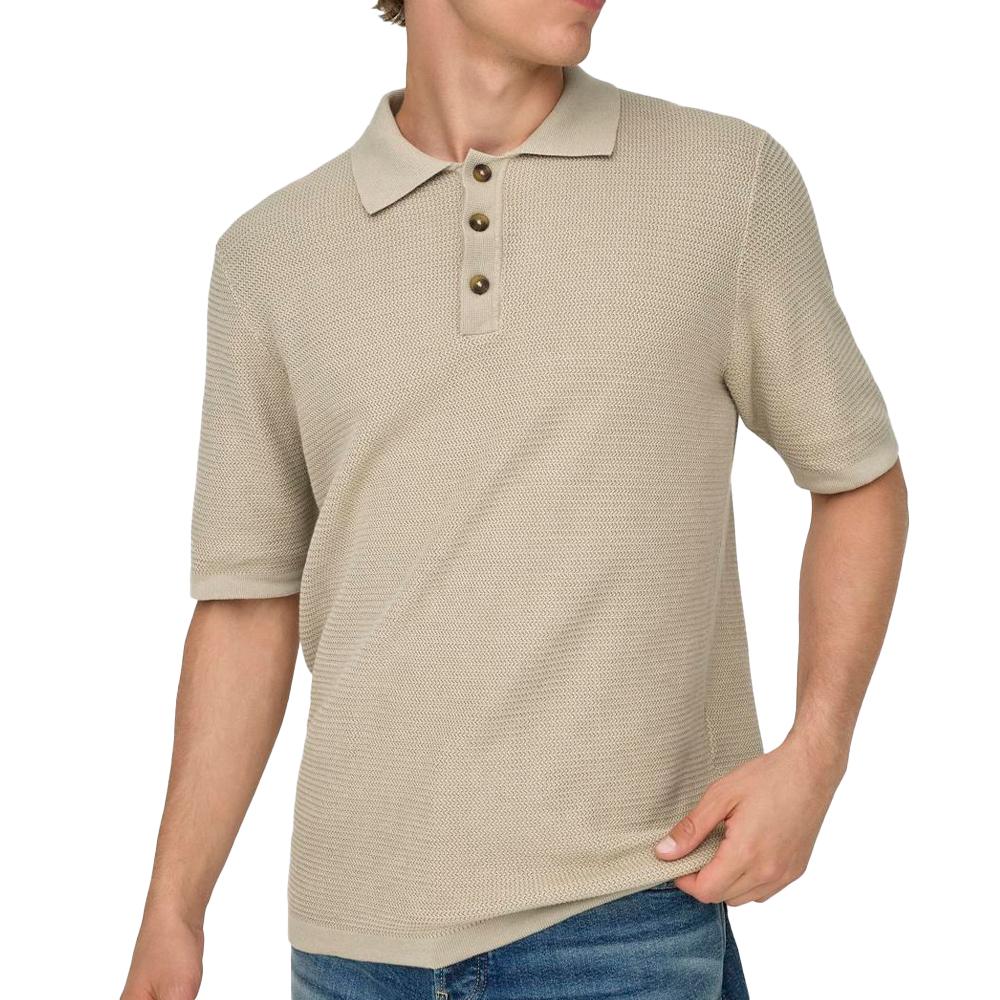 Polo Beige Herren Only & Sons Seric Reg günstig