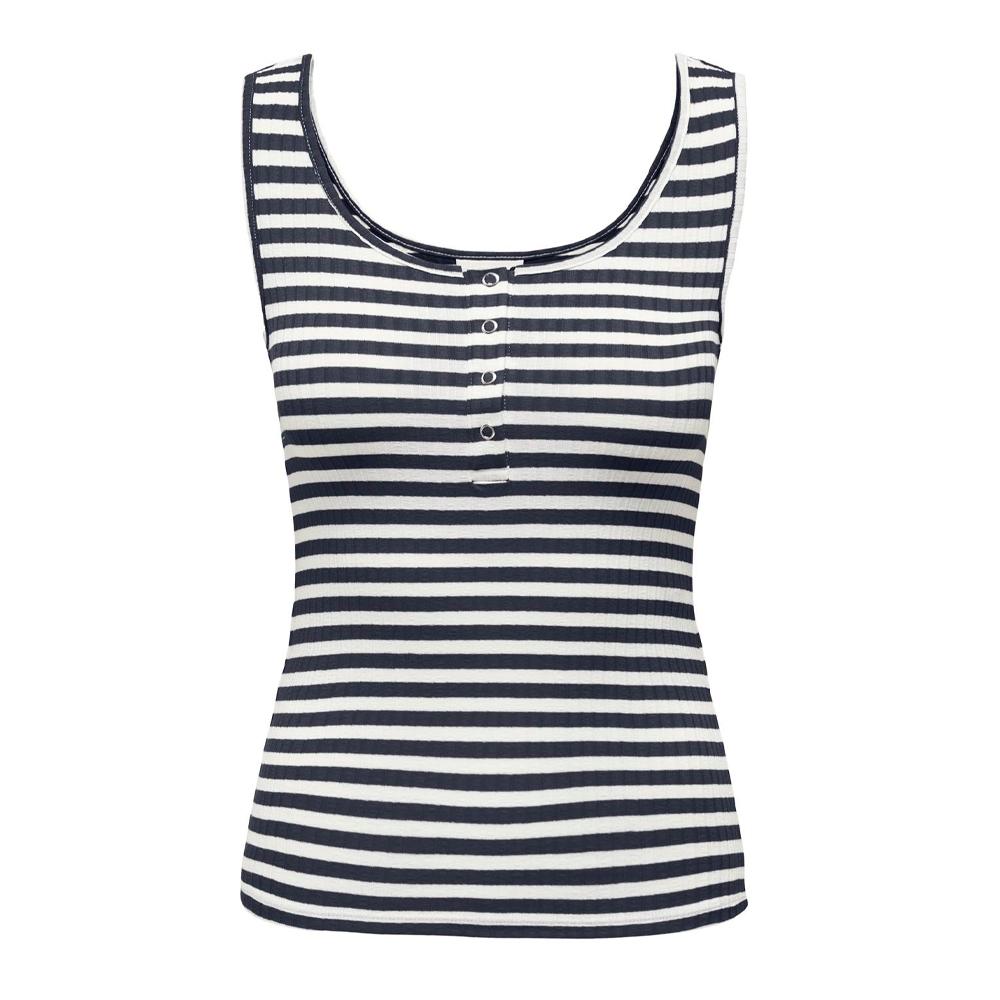Débardeur Marine/Blanc à Rayures Femme JDY Fransiska pas cher