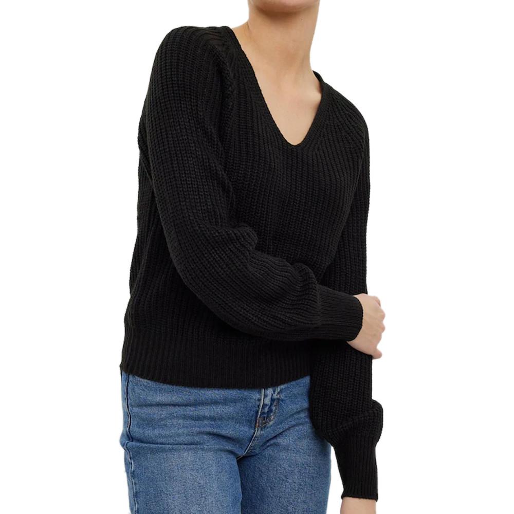 Pull Noir en maille Femme Vero Moda Sayla pas cher