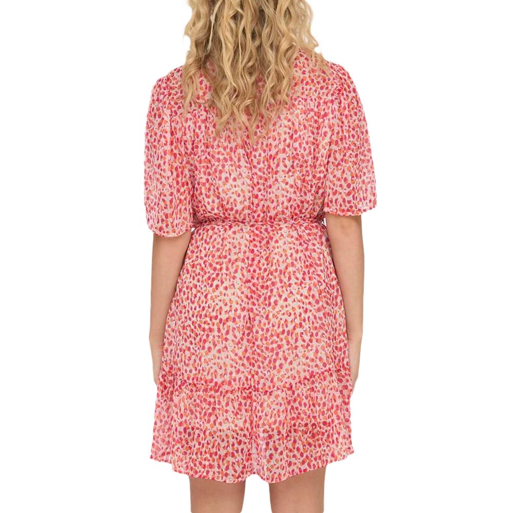 Robe Orange/Ecru Imprimé Femme JDY 15317318 vue 2