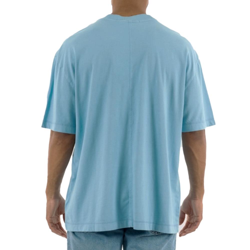 T-shirt Bleu Femme Calvin Klein Jeans Monologo vue 2