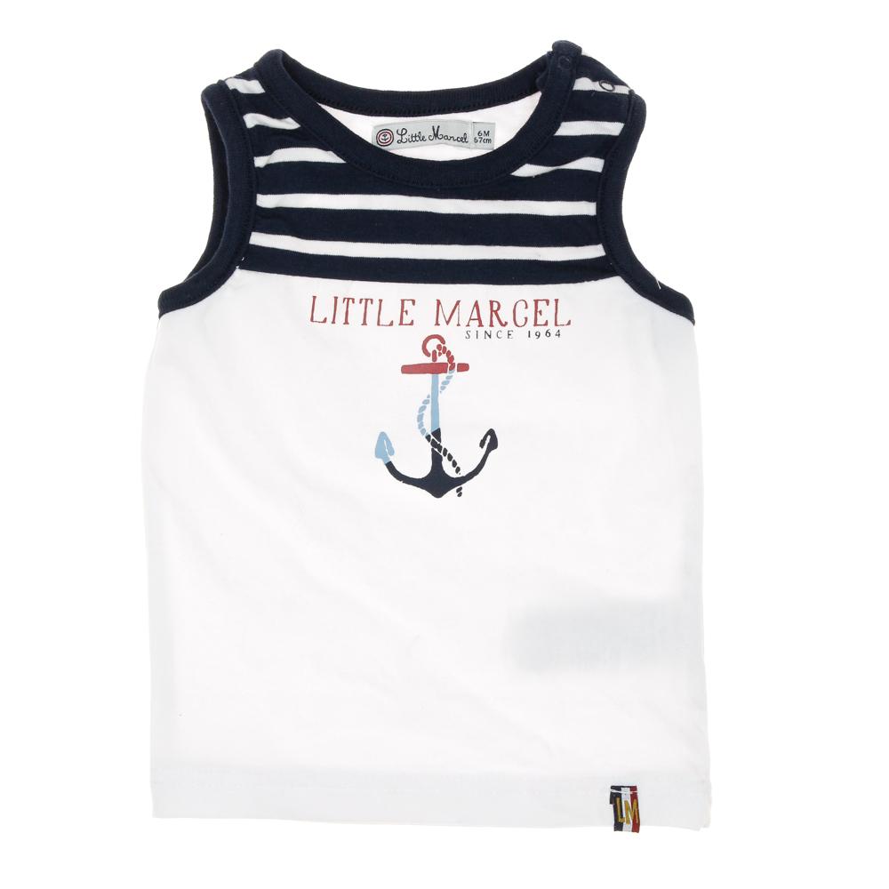 Débardeur Blanc Bébé Little Marcel LMEV0028 pas cher