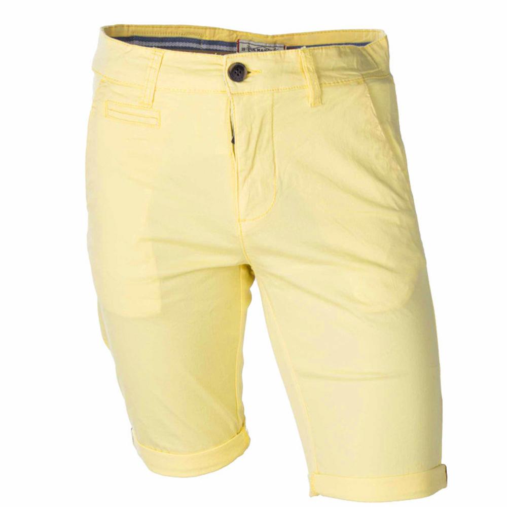 Short Chino Jaune Pale Homme La Maison Blaggio Venili pas cher