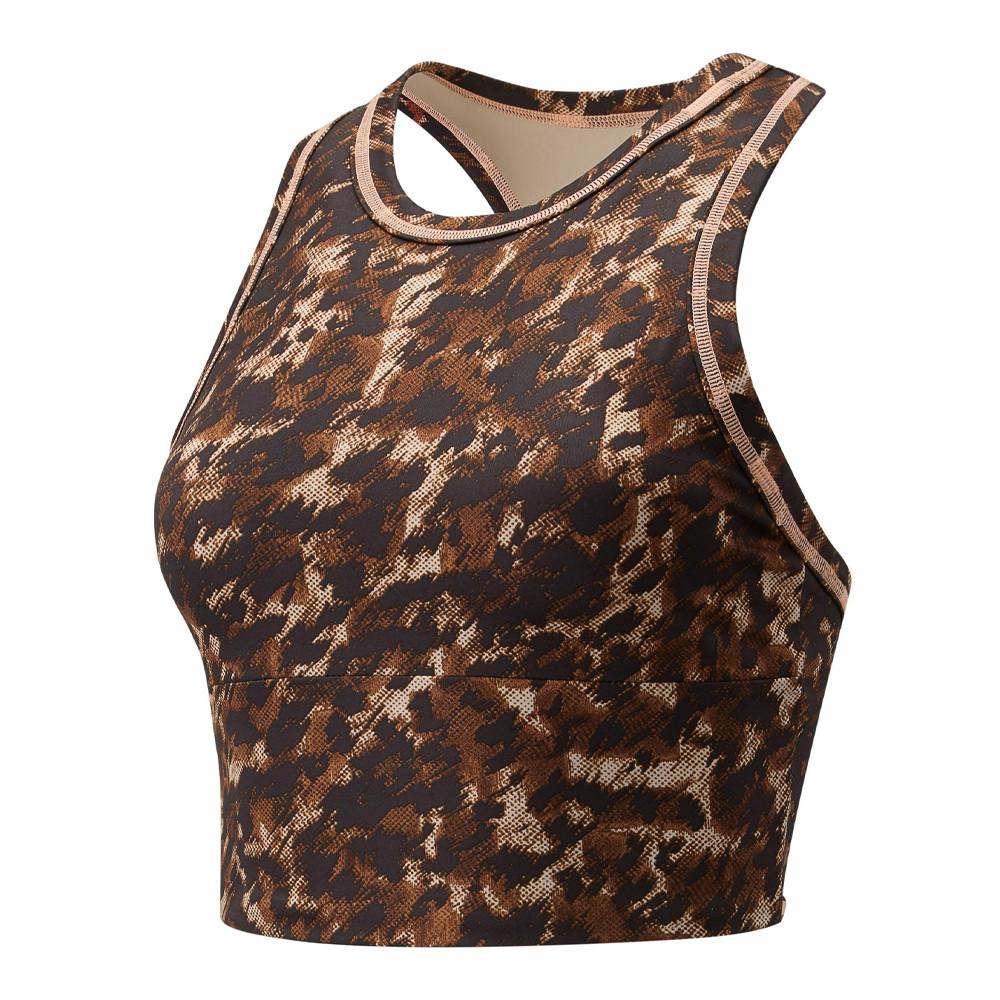 Crop Top Marron Femme New Balance Cheetah pas cher