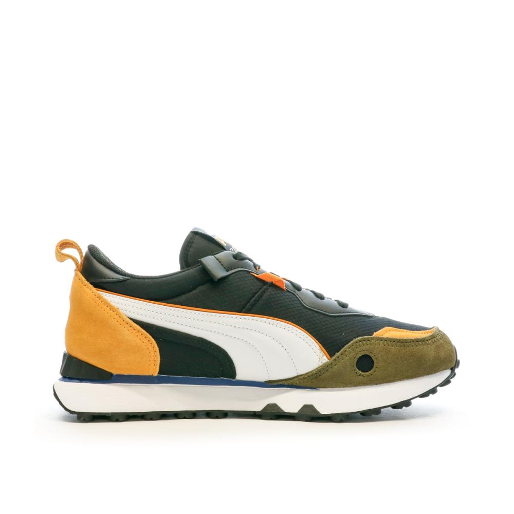 Baskets Noir/Kaki Homme Puma Rider Future Vintage vue 2
