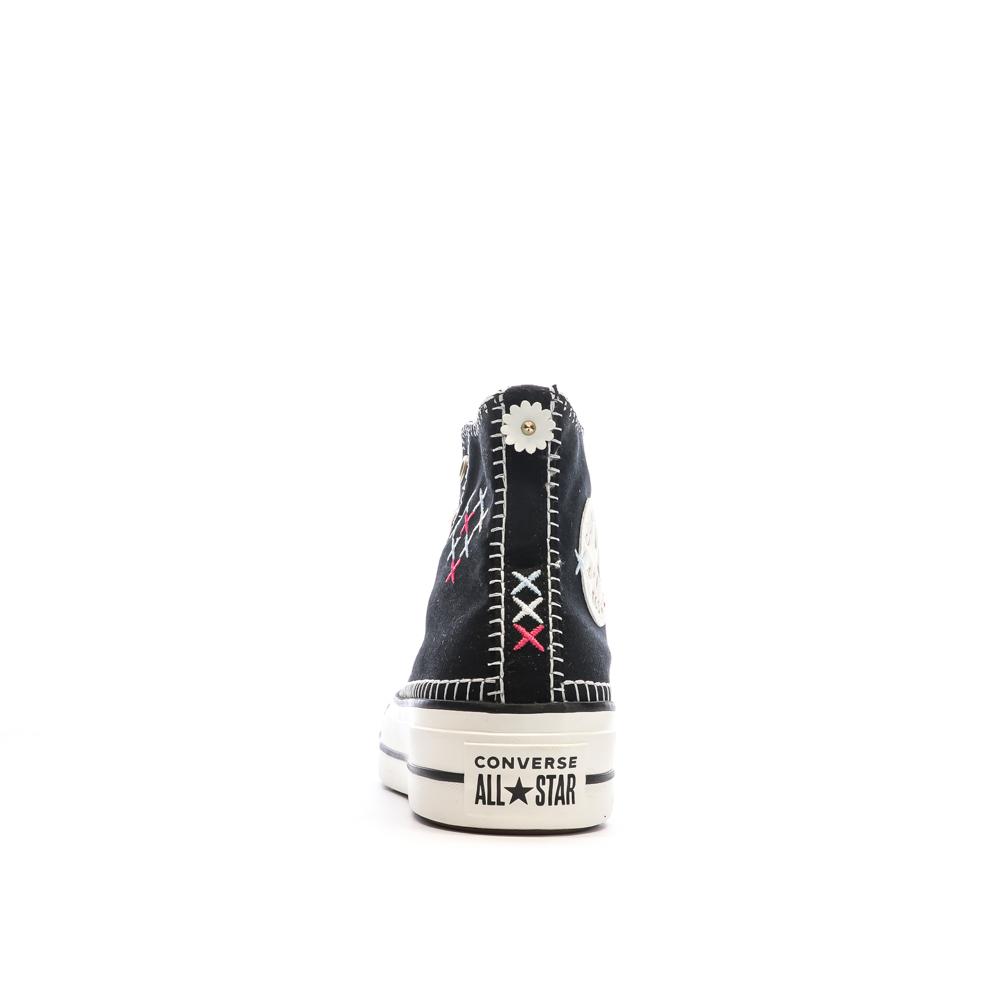 Baskets Noires Femme Converse All Star Lift Crafted vue 3