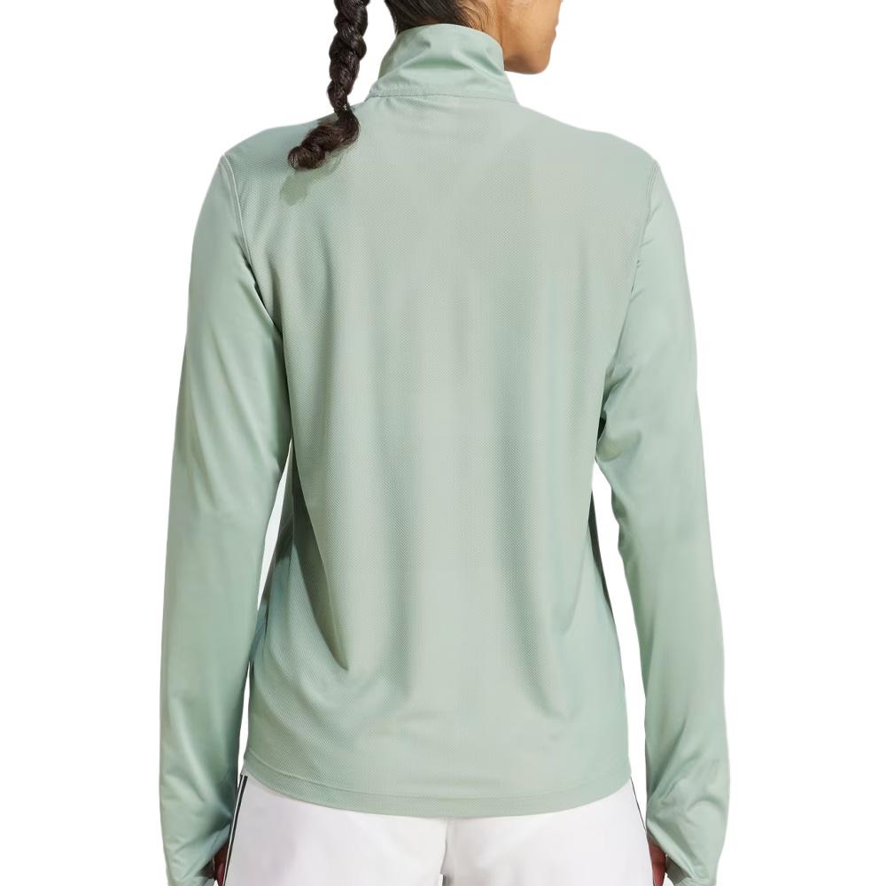 Sweat Zippé Vert Femme Adidas Hzip vue 2
