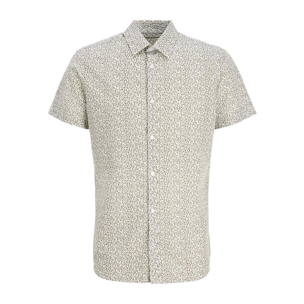 Chemise Marron/Blanc Homme Jack & Jones Blasummer pas cher