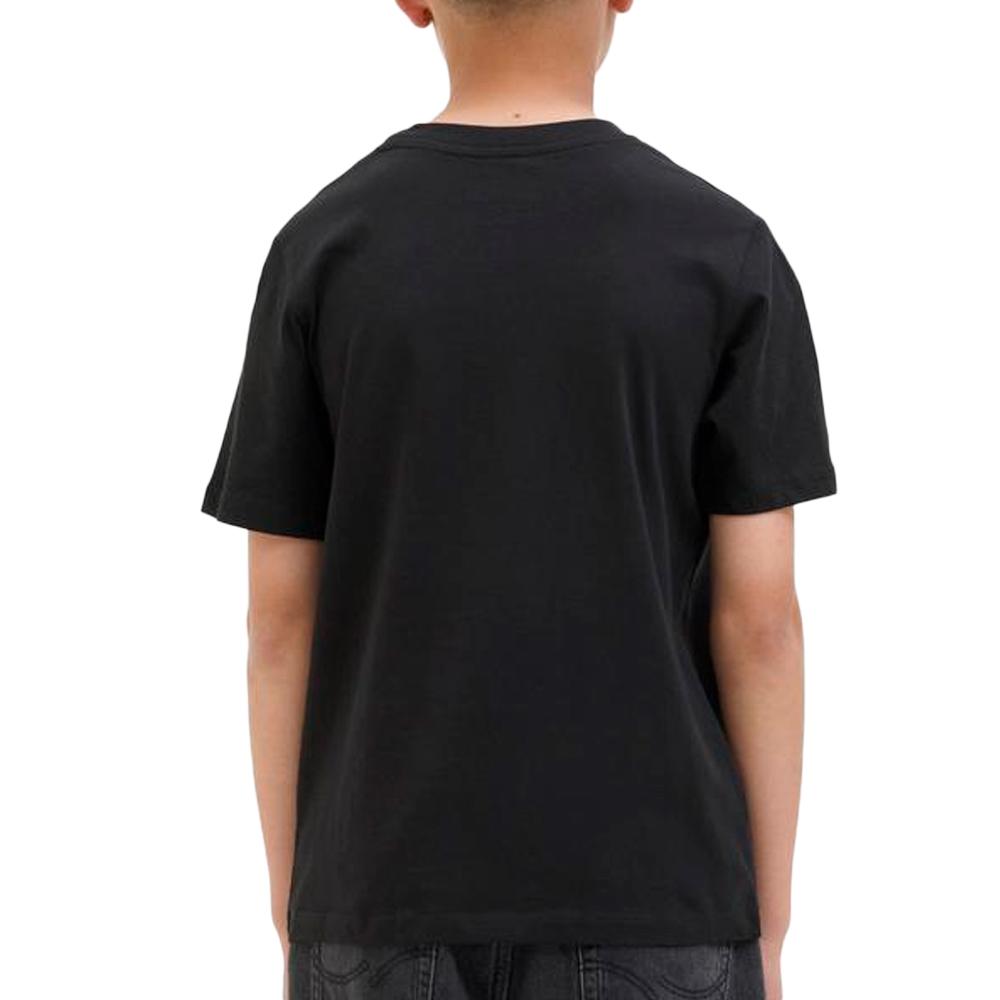 T-shirt Noir Garçon Jack & Jones Canggu vue 2