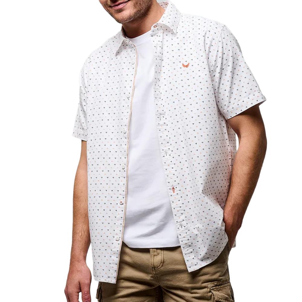 Chemisette Blanche/Orange Homme Kaporal BOBS pas cher