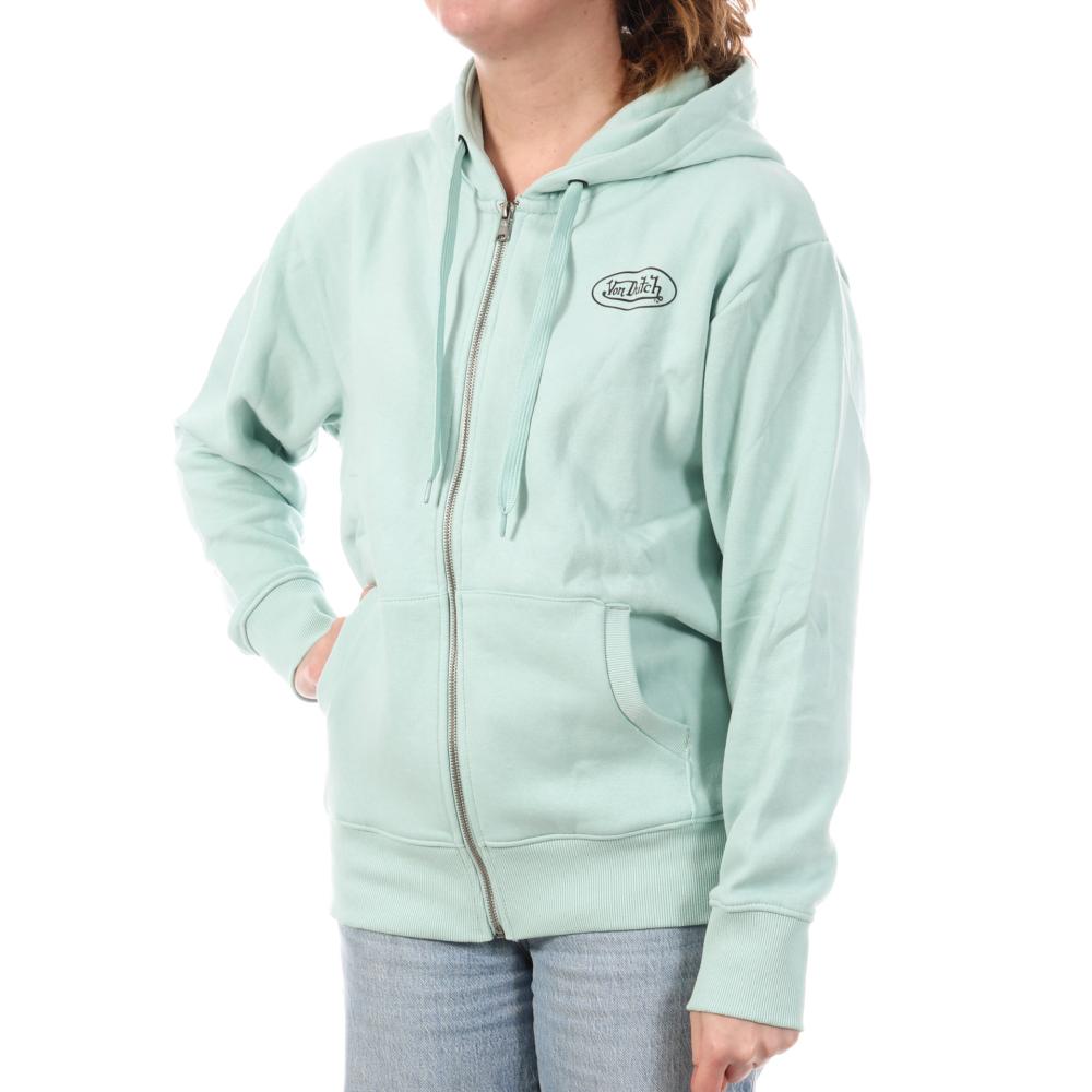 Sweat Zippé Vert Menthe Femme Von Dutch SLIGN pas cher