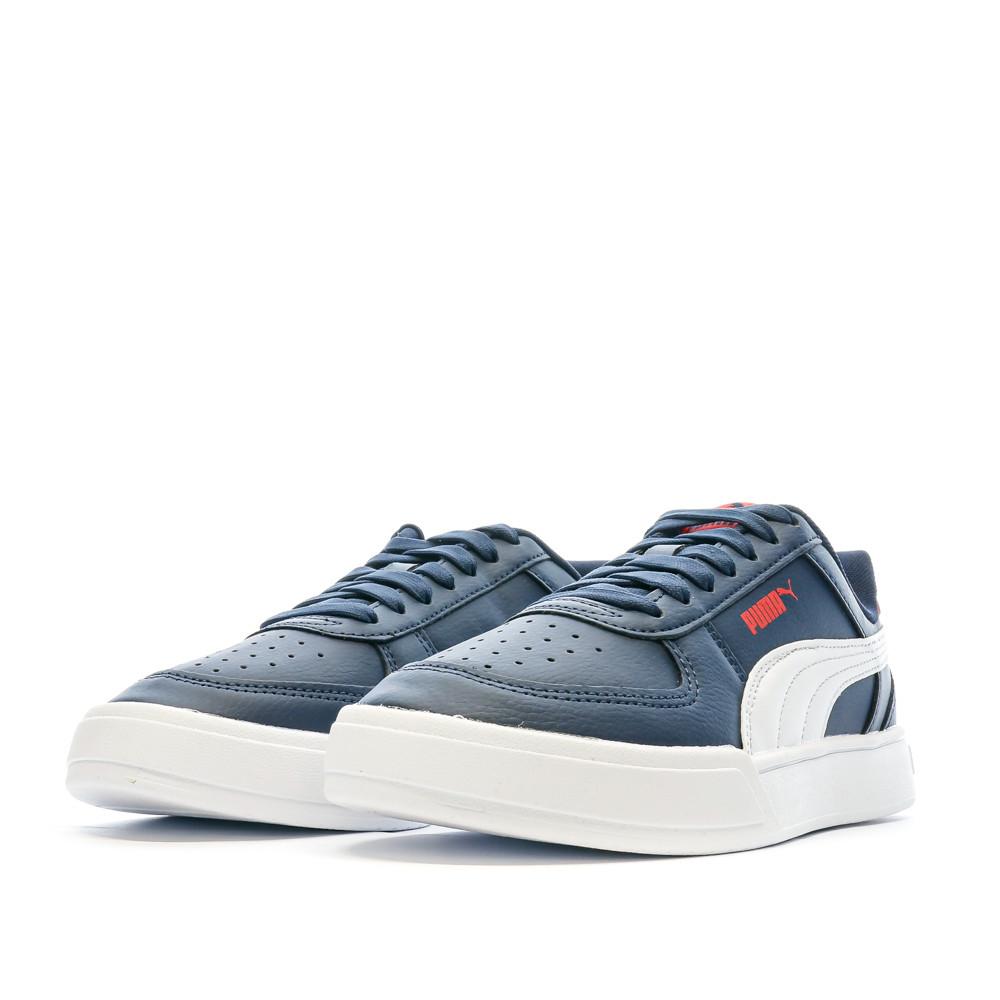 Baskets Marine/Blanc/Rouge Garçon Puma Caven vue 6