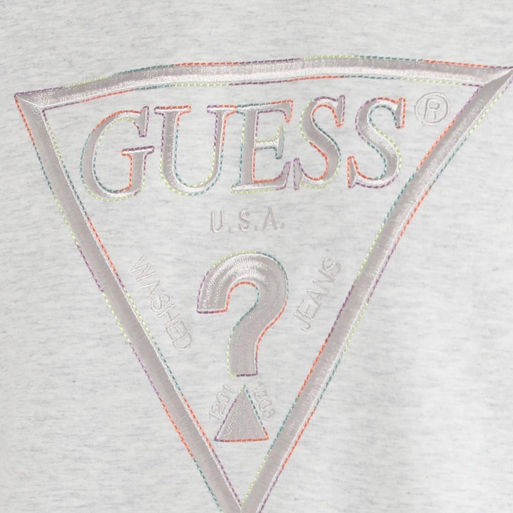 Sweat Gris Femme Guess Fleece vue 3