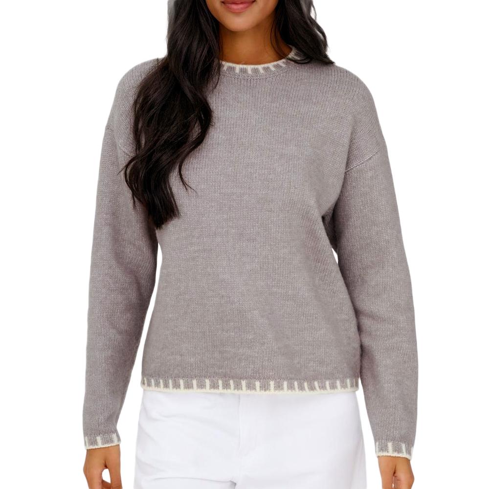 Pull Gris Clair/Beige Femme JDY Silja pas cher