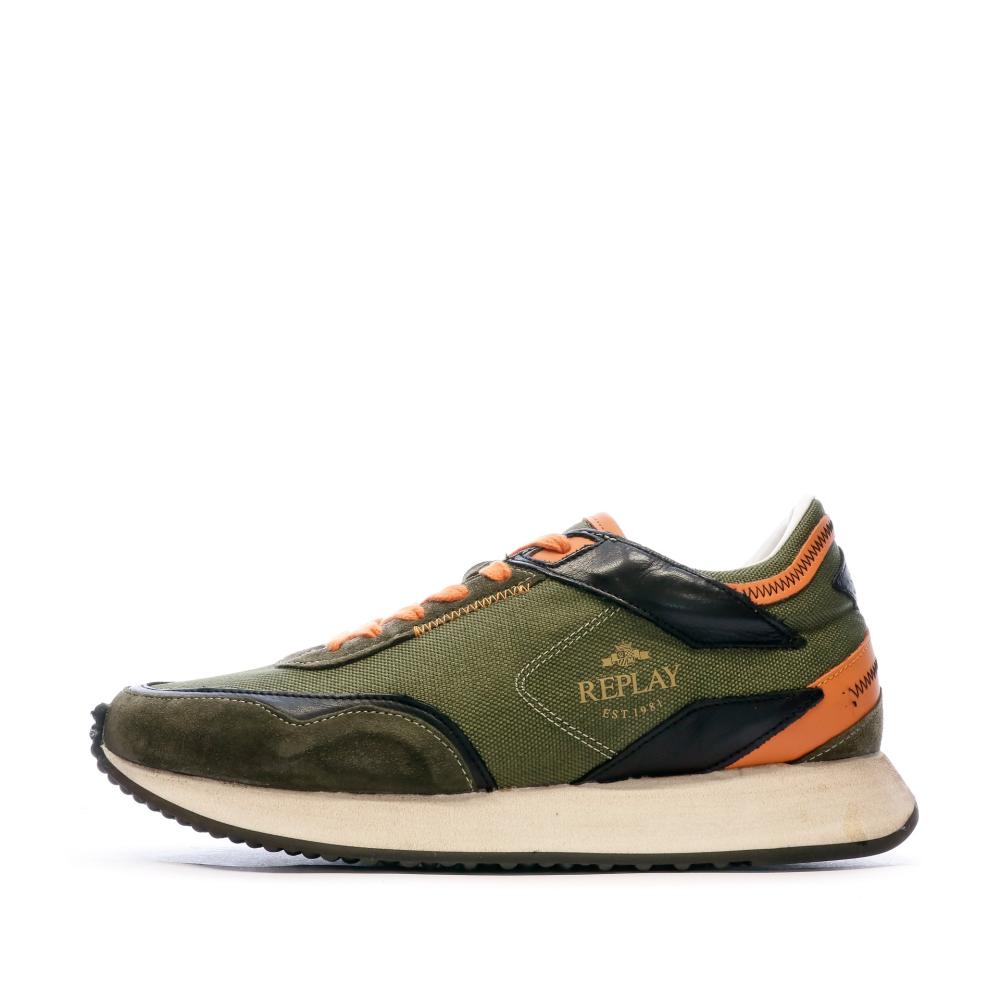 Baskets Kaki Homme Replay Casey Balistic pas cher