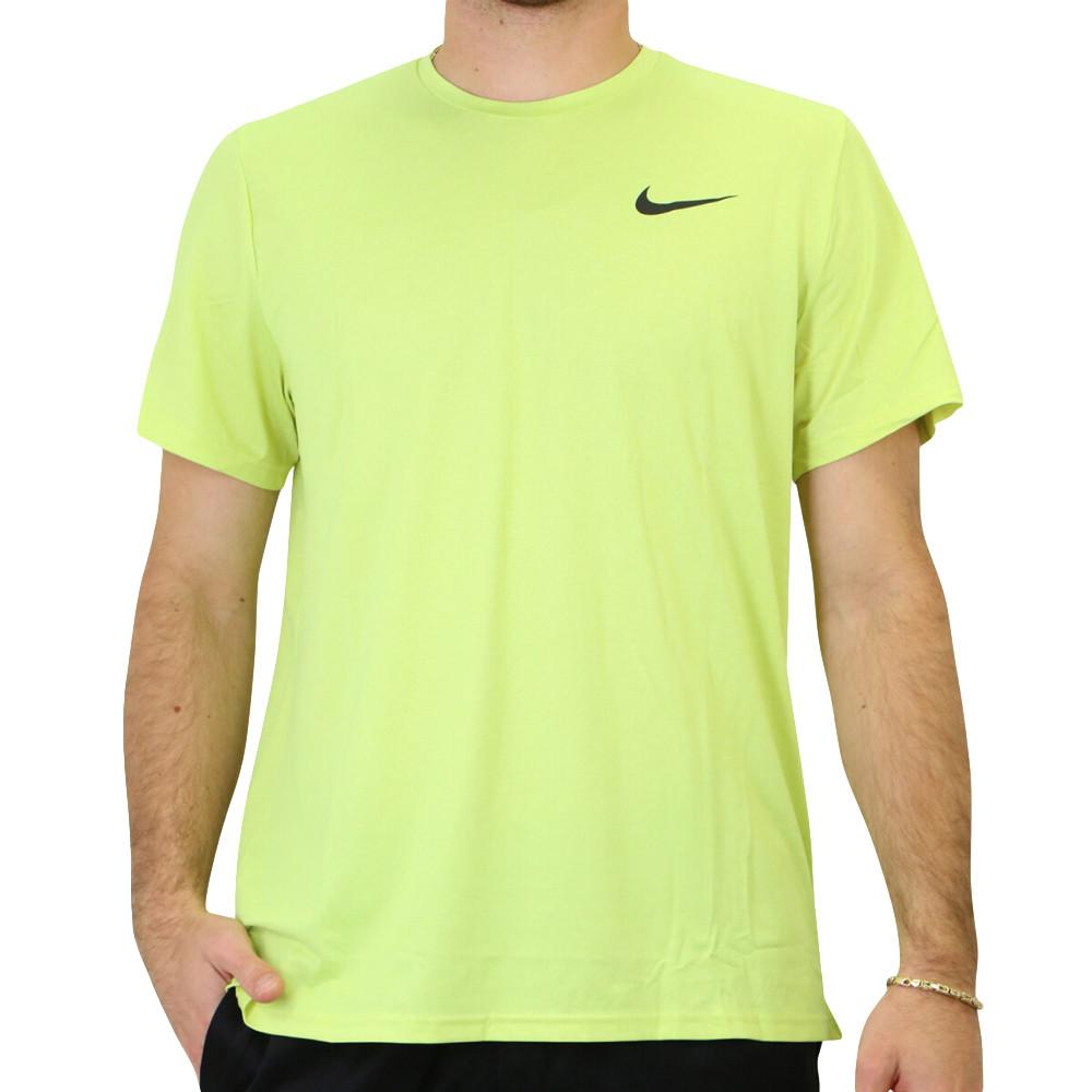 T-shirt de Running Jaune Fluo Homme Nike Dry Top pas cher