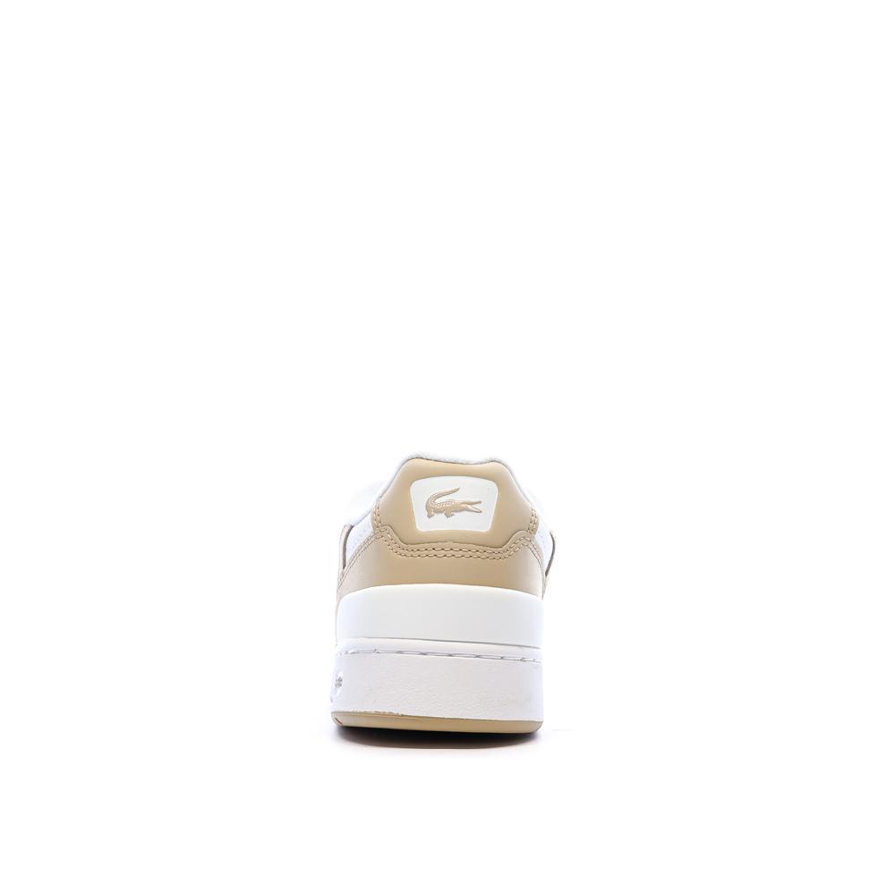 Baskets Blanche/Beige Homme Lacoste T-clip 124 vue 3