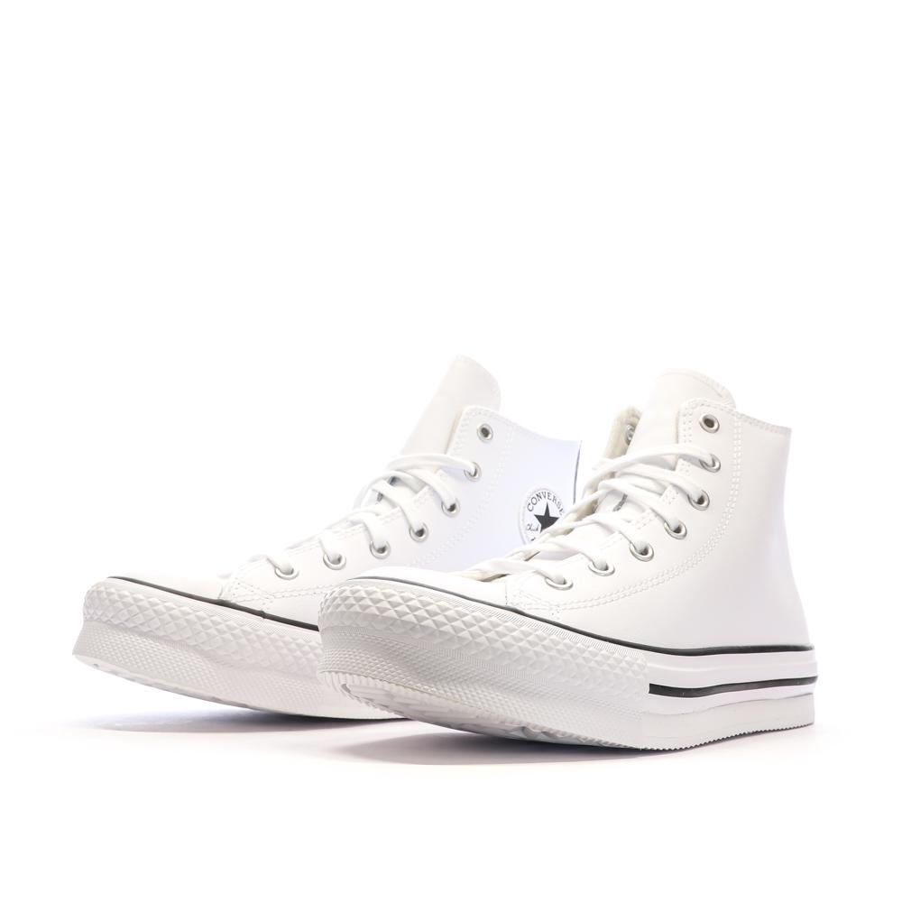 Baskets Blanches Fille Converse All Star Eva Lift vue 6