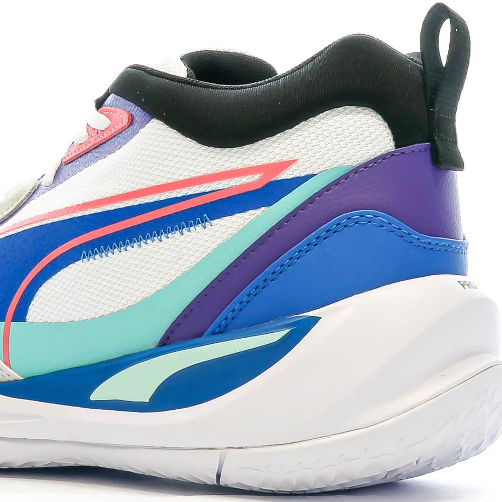 Baskets Blanches/Bleu/Noir Homme Puma Playmaker Pro vue 7