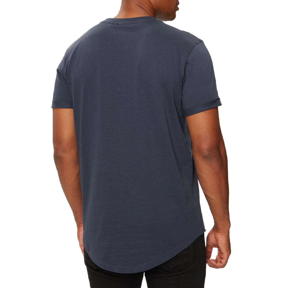 T-shirt Gris Homme Calvin Klein Jeans Badge Turn Up J30J323482 vue 2