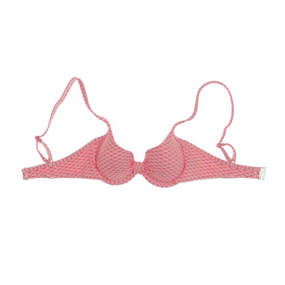 Haut de Bikini Rouge/motifs Femme Nana Cara Soleil vue 2