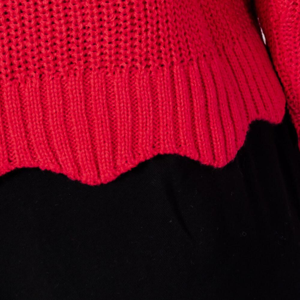 Pull Rose Femme JDY Scallop Edge vue 3