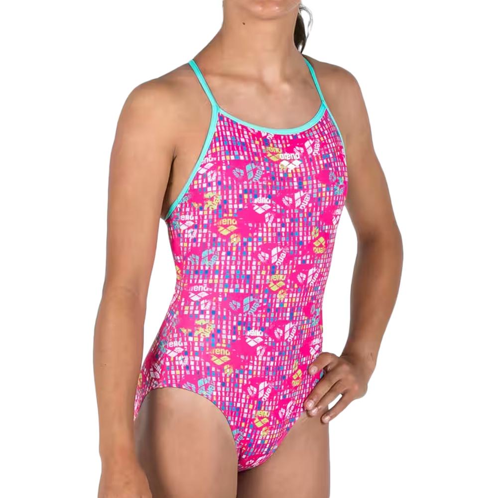 Maillots de bain 1 pièce Rose Fille Arena Allover pas cher