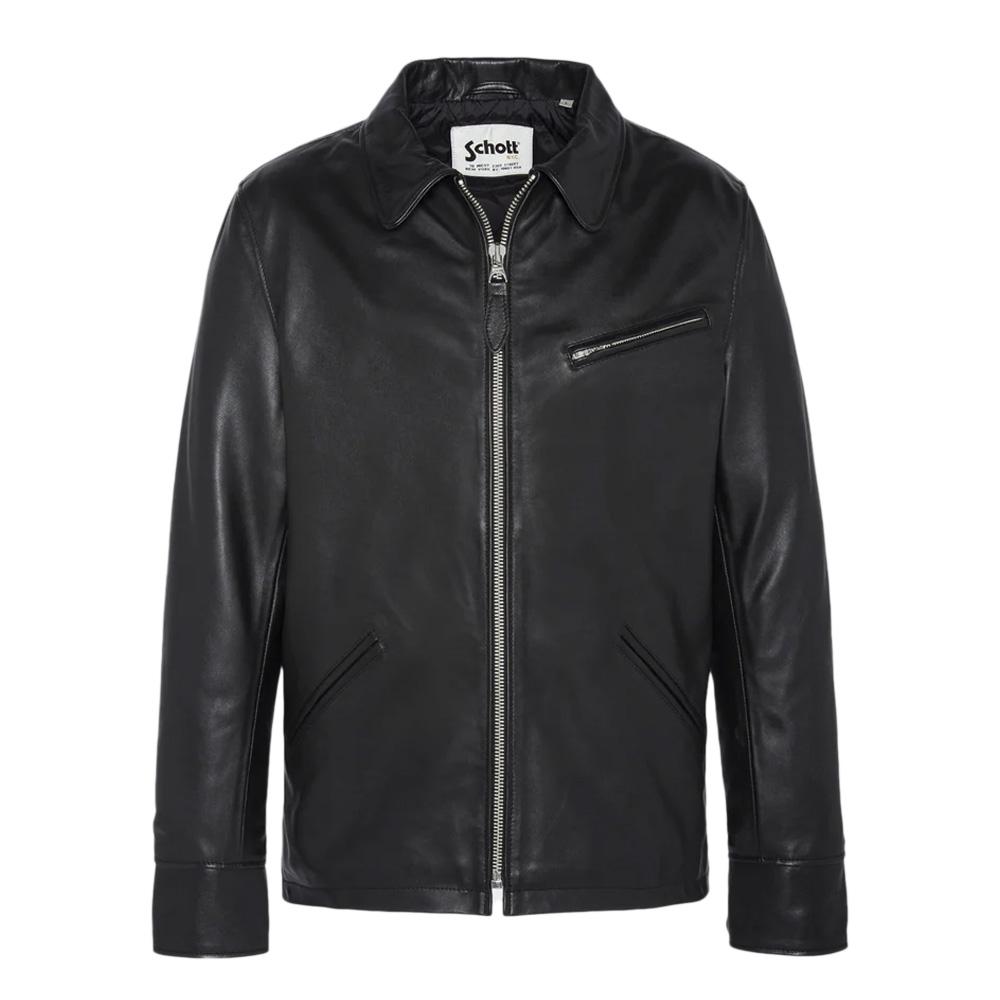 Veste En Cuir Noire Homme Schott LC9521D pas cher