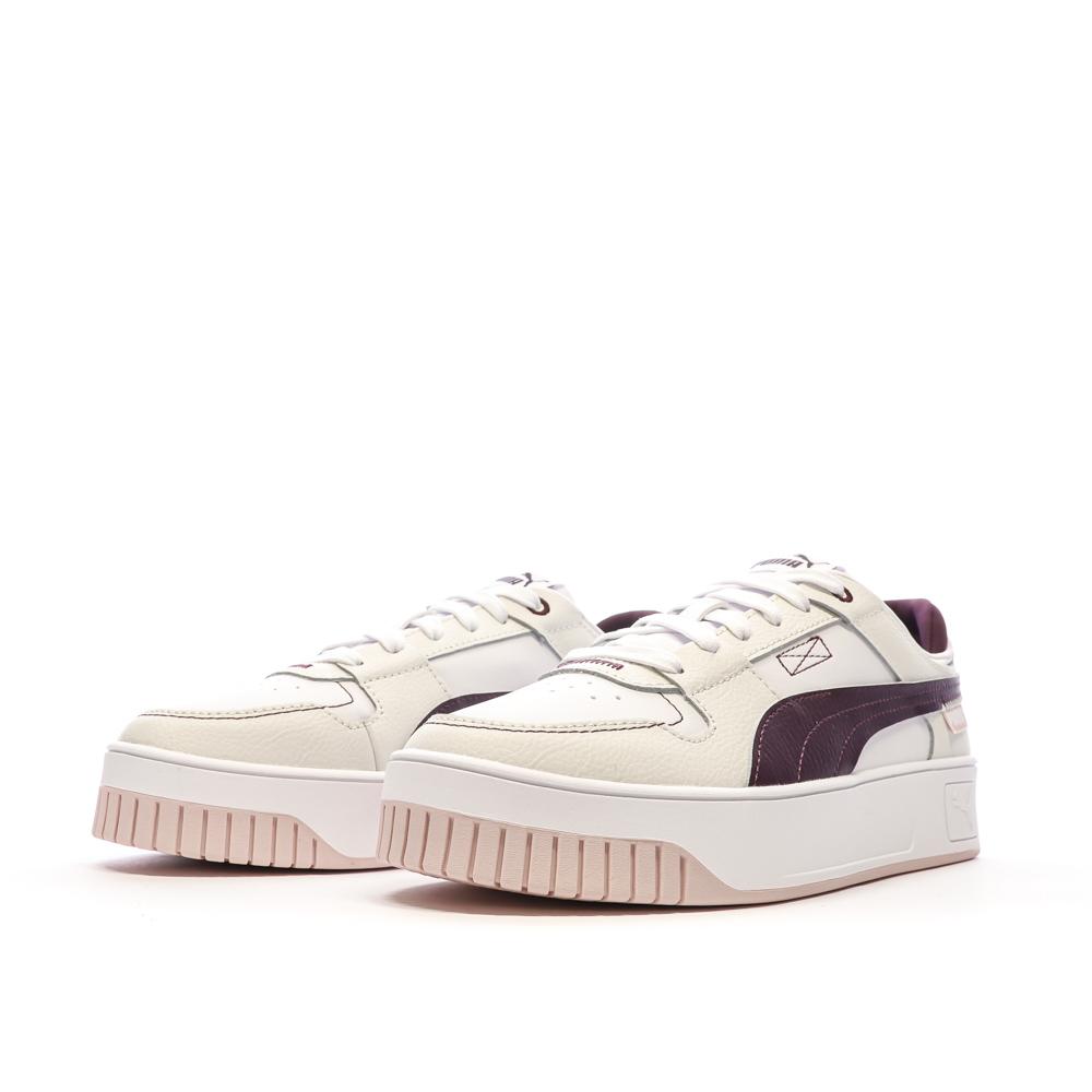 Chaussures Beige/Bordeaux Femme Puma Carina Street VTG vue 6