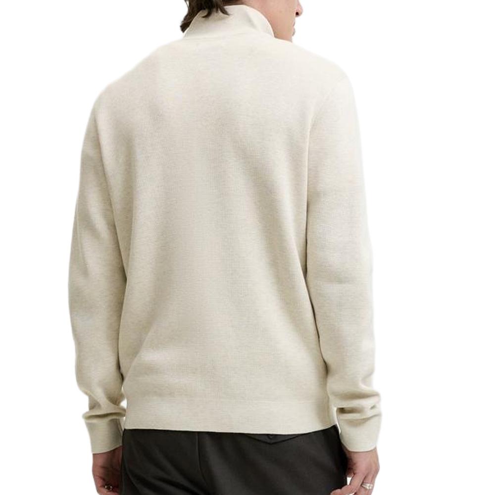 Pull Zippé Beige Homme Jack & Jones Milano vue 2