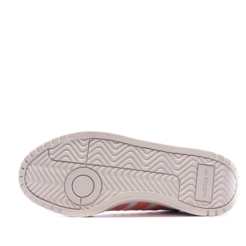 Baskets Blanche/Corail Femme Adidas Team Court vue 5