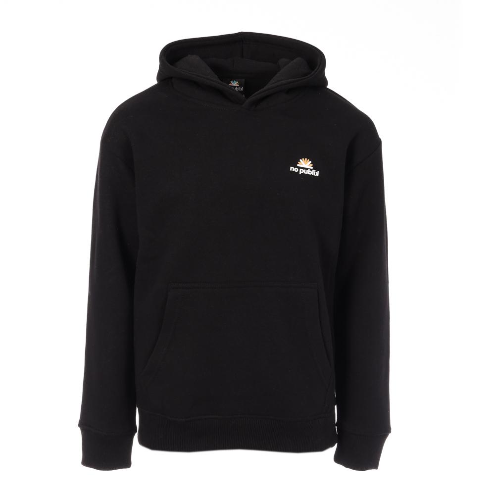Sudadera negra con capucha No Publik para chico barato