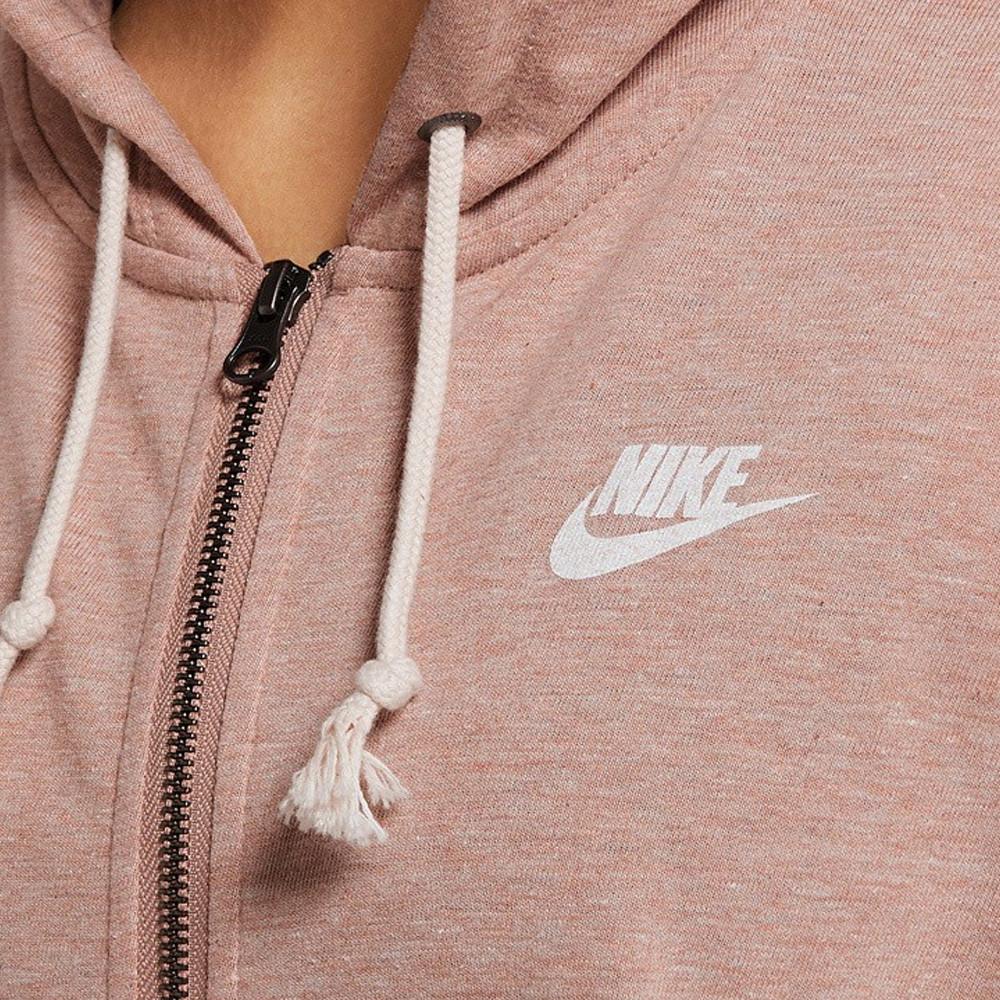 Sweat à capuche Rose Femme Nike Gym Vintage vue 3