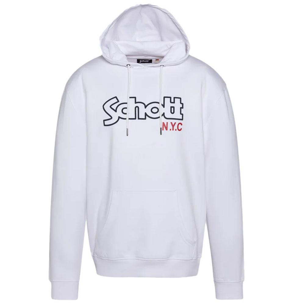 Sweat à Capuche Blanc Homme Schott Sidney pas cher