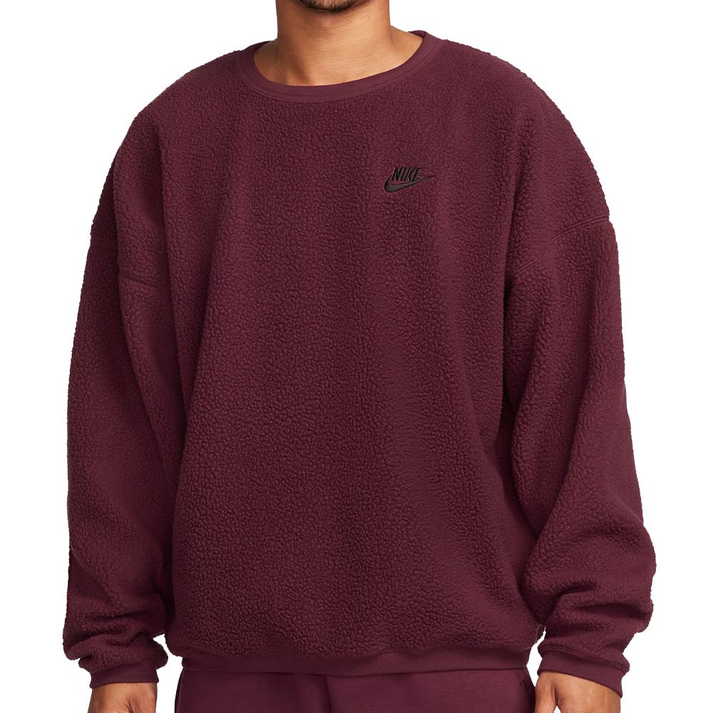 Sweat Bordeaux Homme Nike Sherpa pas cher