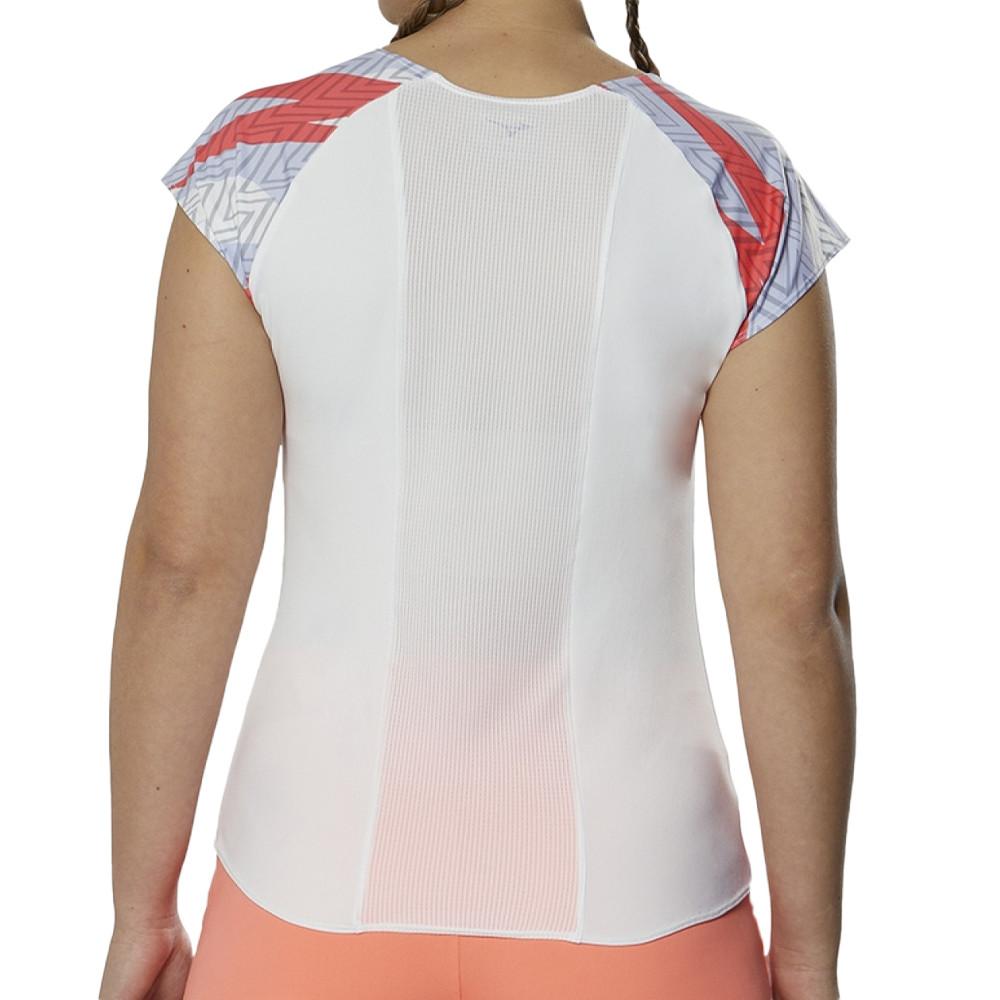 T-shirt Blanc Femme technique Mizuno 62GA vue 2