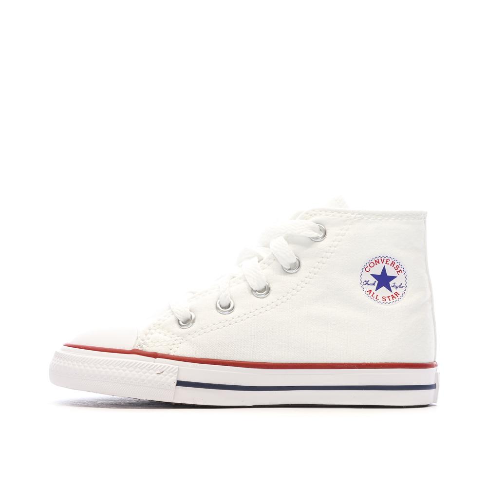 Baskets Blanches Garçon/Fille Converse Chuck Taylor All Star 7J253C pas cher