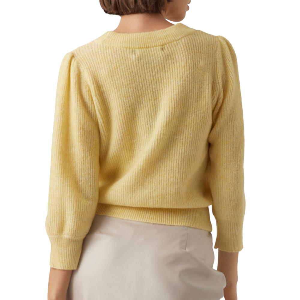Pull Jaune Citron Femme Vero Moda Vigga vue 2