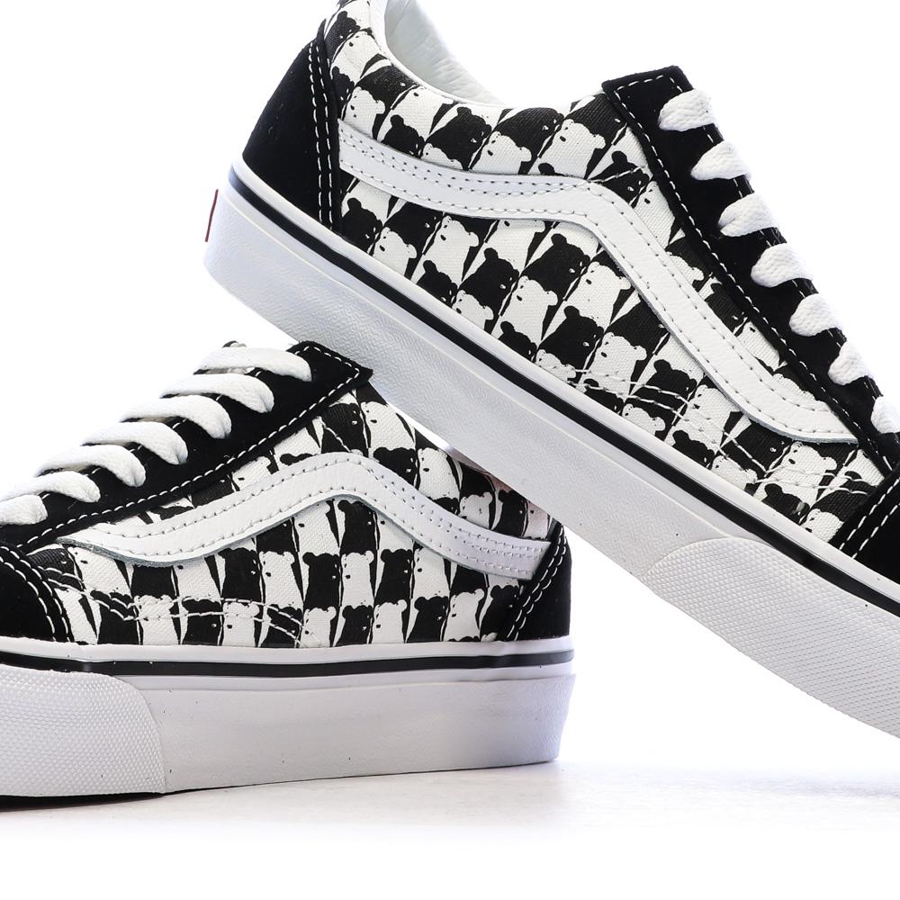 Baskets Blanches/Noires Homme Vans Old Skool Checker vue 7