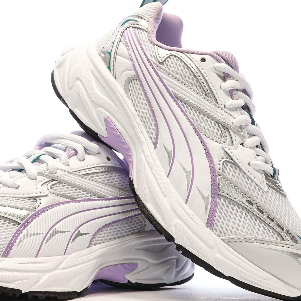 Baskets Blanc/Violet Femme Puma Morphic vue 7