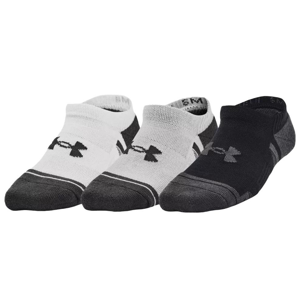 x3 Paires de Chaussettes Noires/Blanches Garçon Under Armour Performance pas cher